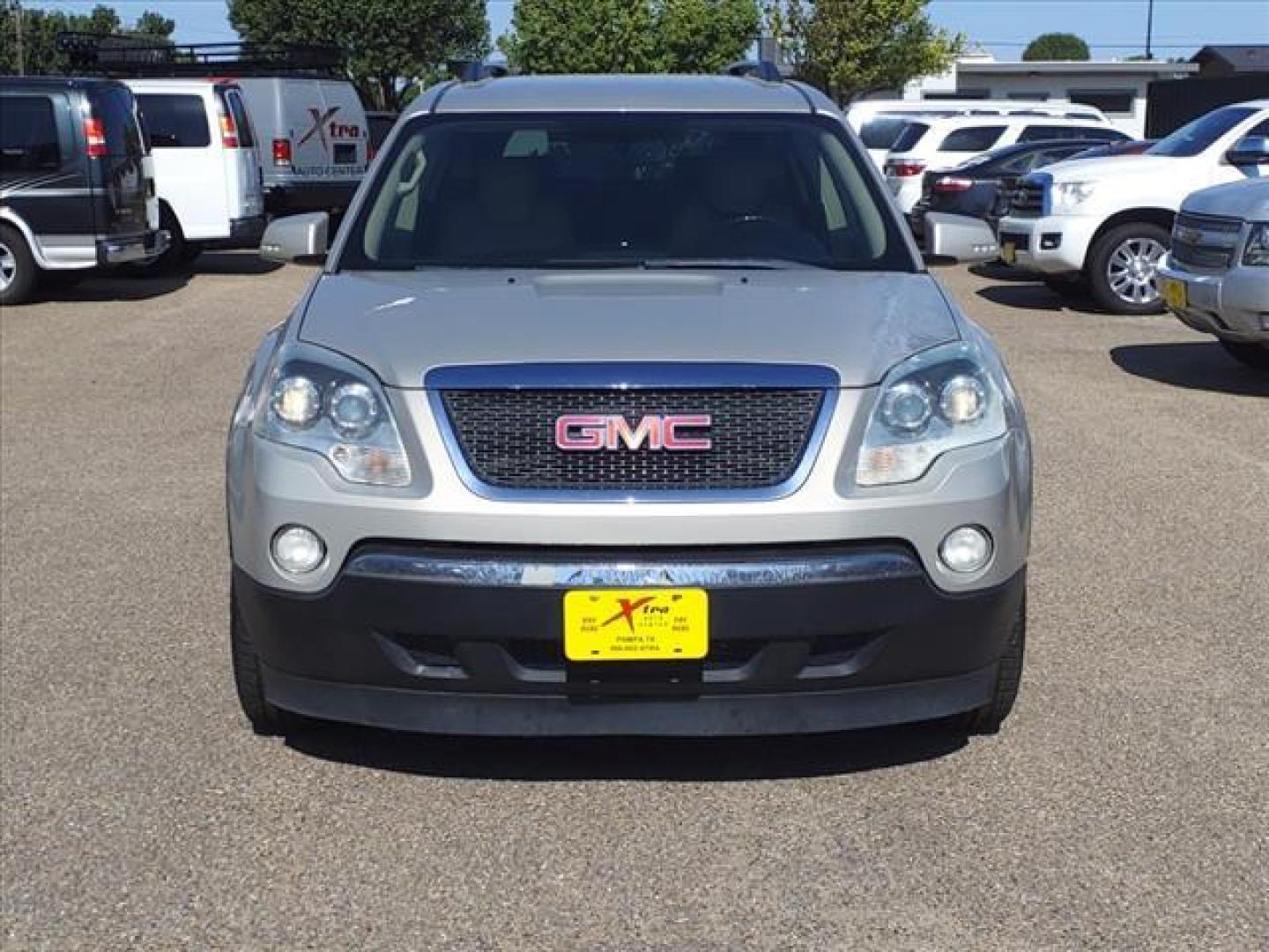 2010 Gold Mist Metallic GMC Acadia SLT-1 (1GKLRMED2AJ) with an 3.6L 3.6L V6 288hp 270ft. lbs. Fuel Injected engine, 6-Speed Shiftable Automatic transmission, located at 1401 N. Hobart, Pampa, TX, 79065, (806) 665-9872, 35.549953, -100.975098 - Photo#1