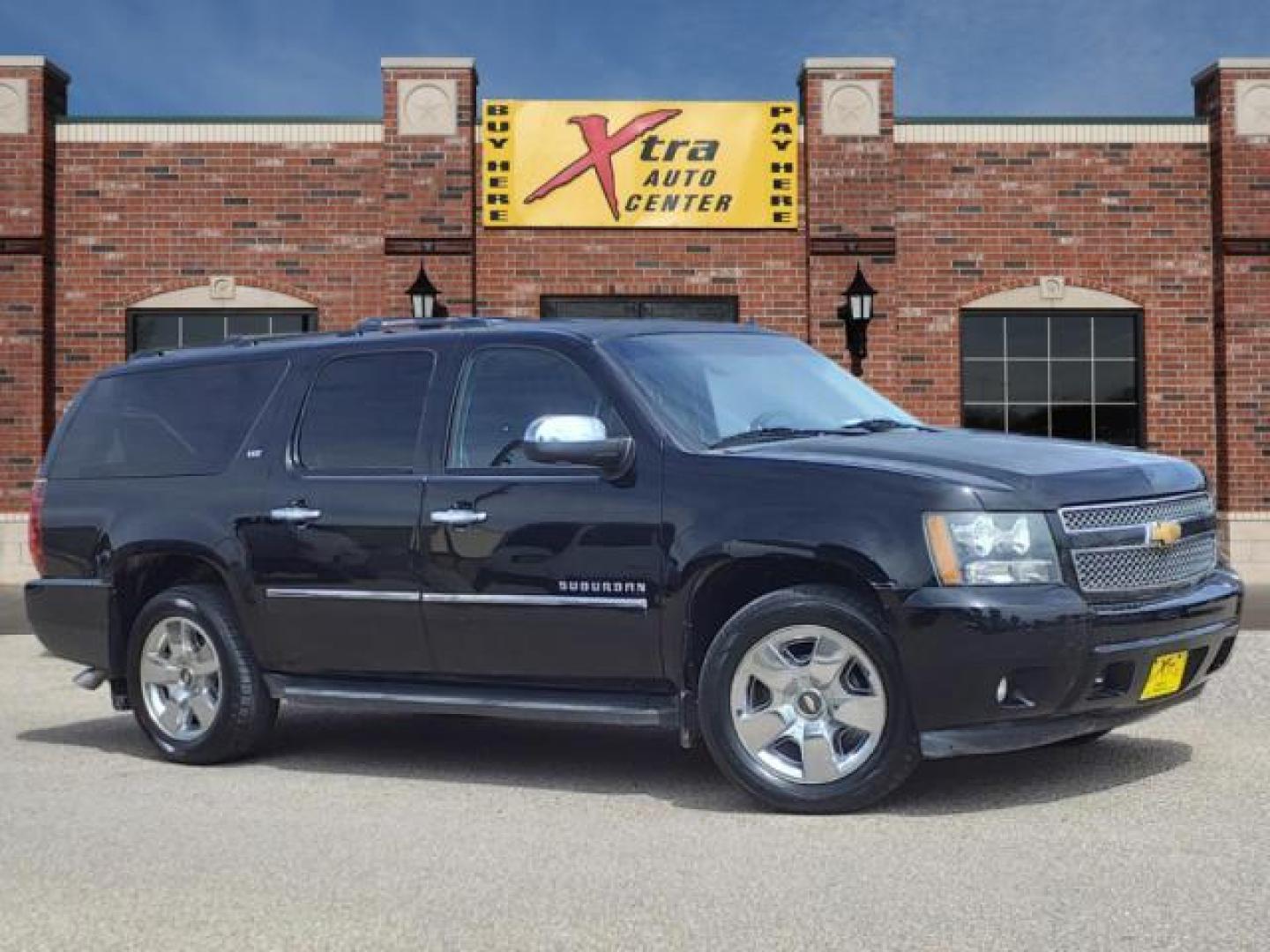 2013 Black Granite Metallic Chevrolet Suburban LTZ (1GNSKKE71DR) with an 5.3L Vortec Aluminum Block 5.3L Flex Fuel V8 320hp 335ft. lbs. Sequential-Port F.I. engine, 6-Speed Shiftable Automatic transmission, located at 1401 N. Hobart, Pampa, TX, 79065, (806) 665-9872, 35.549953, -100.975098 - Photo#0