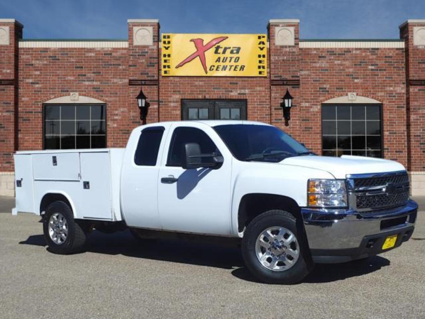 2013 Summit White Chevrolet Silverado 2500HD Work Truck (1GB2CVC85DZ) with an 6.6L Duramax 6.6L Diesel Turbo V8 397hp 765ft. lbs. Common Rail Direct Injection engine, Allison 1000 6-Speed Shiftable Automatic transmission, located at 1401 N. Hobart, Pampa, TX, 79065, (806) 665-9872, 35.549953, -100.975098 - Photo#0