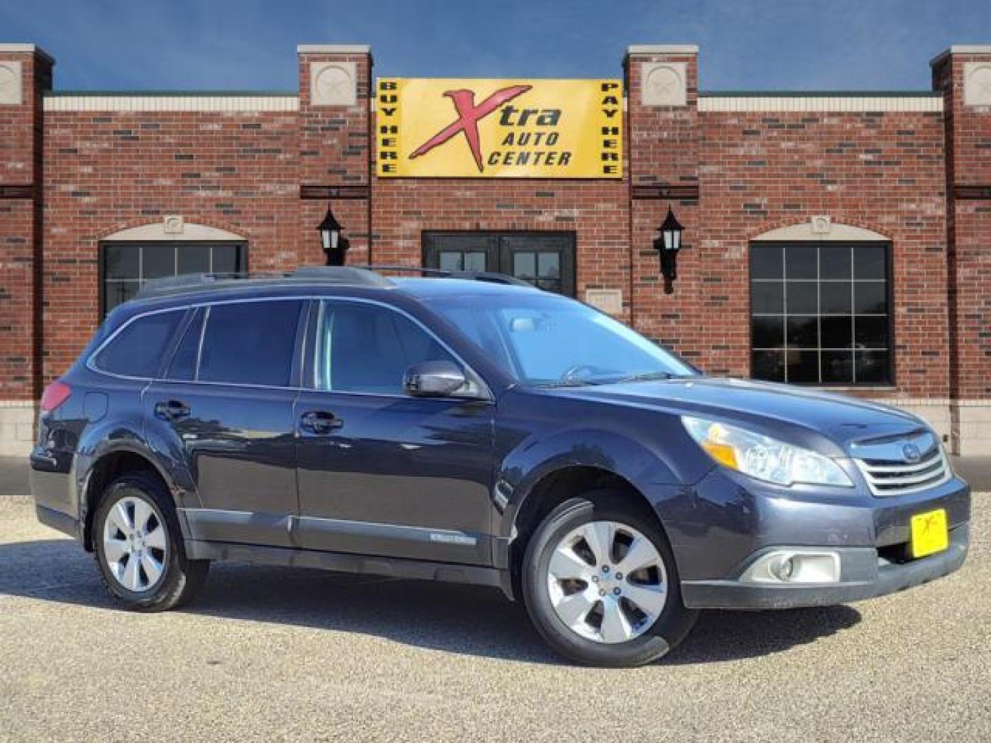 2011 Azurite Blue Pearl Subaru Outback 2.5i Premium (4S4BRBGC0B3) with an 2.5L 2.5L H4 170hp 170ft. lbs. PZEV Fuel Injected engine, CVT transmission, located at 1401 N. Hobart, Pampa, TX, 79065, (806) 665-9872, 35.549953, -100.975098 - Photo#0