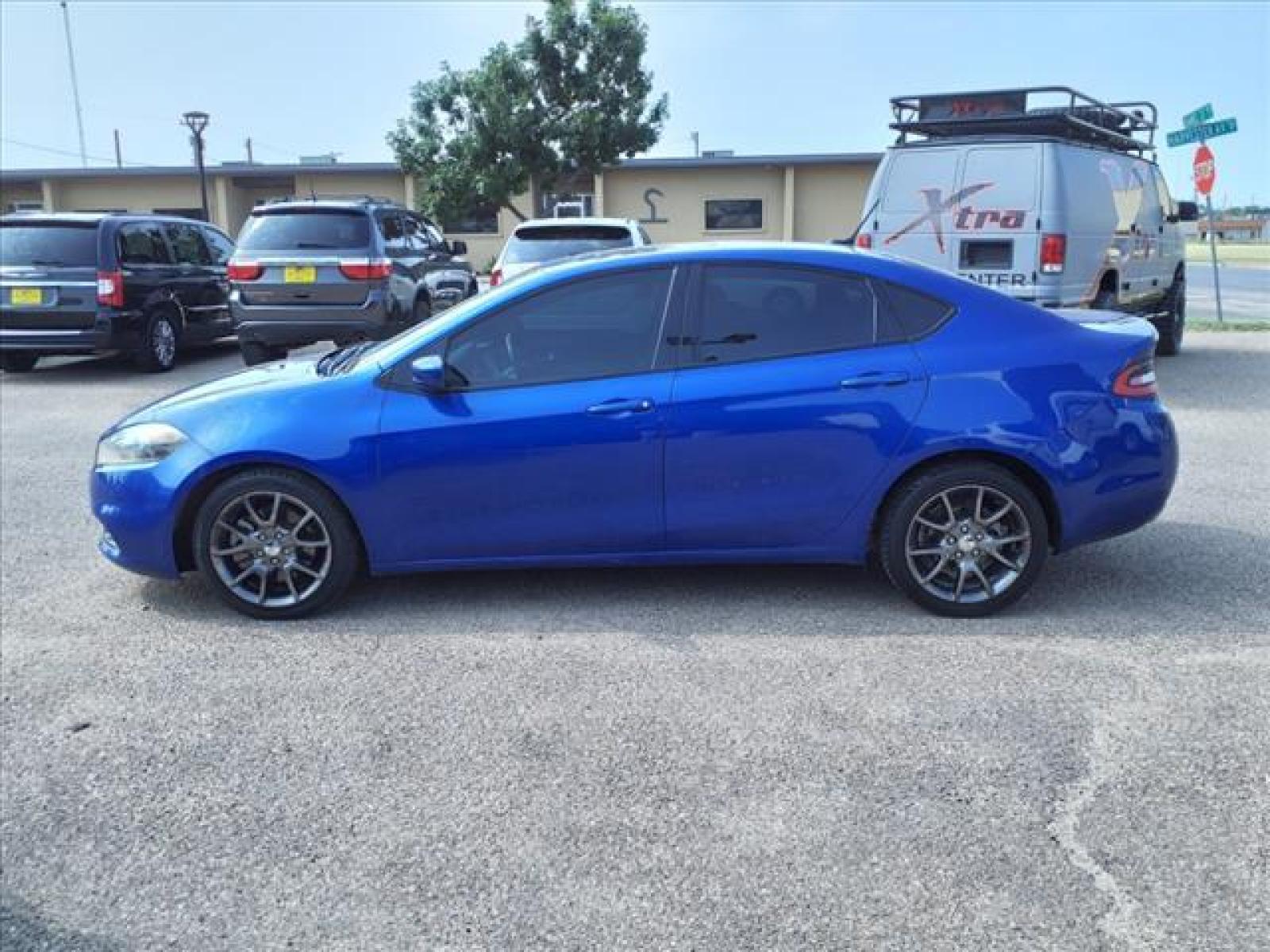 2013 Blue Streak Pearl Coat Dodge Dart Rallye (1C3CDFBA6DD) with an 2.0L Tigershark 2.0L I4 160hp 148ft. lbs. Sequential Multiport Fuel Injection engine, Automatic transmission, located at 1401 N. Hobart, Pampa, TX, 79065, (806) 665-9872, 35.549953, -100.975098 - Photo #4