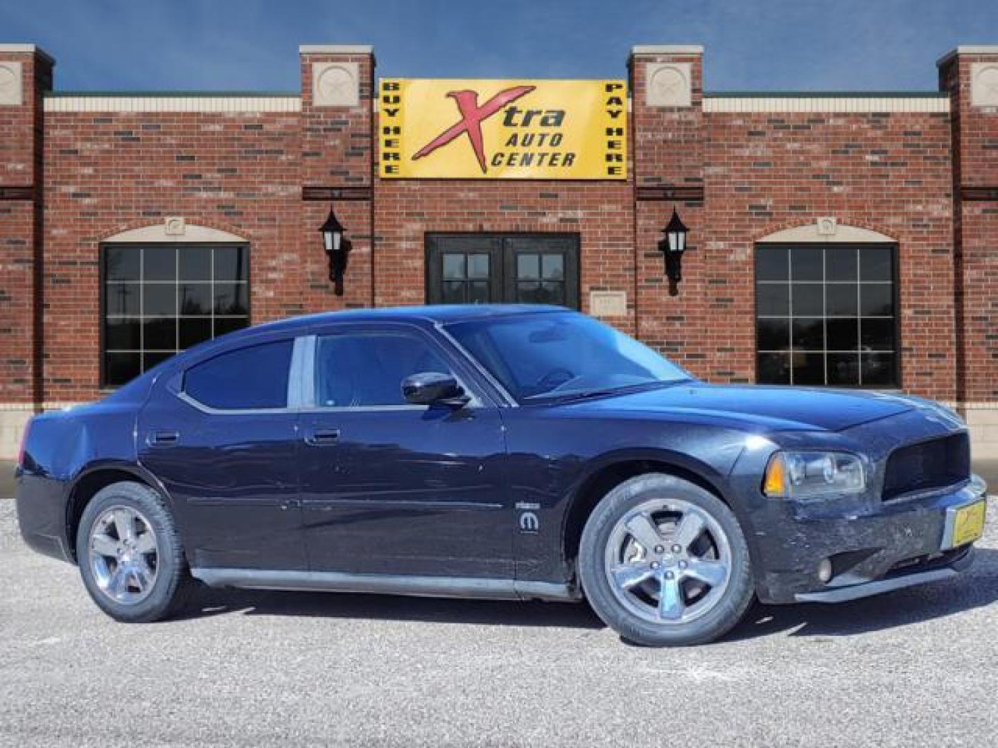 2007 Brilliant Black Crystal Pearlcoat Pxr Dodge Charger RT (2B3KA53H07H) with an 5.7L 5.7L V8 overhead valve 16V Sequential Multiport Fuel Injection engine, 5-Speed Shiftable Automatic transmission, located at 1401 N. Hobart, Pampa, TX, 79065, (806) 665-9872, 35.549953, -100.975098 - Photo#0