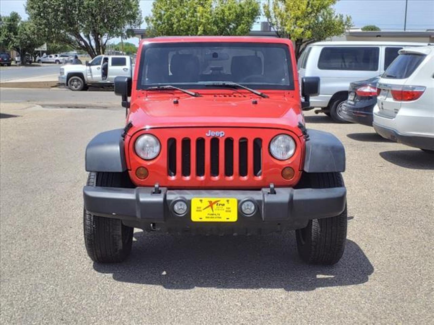 2011 Flame Red Clear Coat Jeep Wrangler Sport (1J4AA2D10BL) with an 3.8L 3.8L V6 202hp 237ft. lbs. Sequential Multiport Fuel Injection engine, 6-Speed Manual transmission, located at 1401 N. Hobart, Pampa, TX, 79065, (806) 665-9872, 35.549953, -100.975098 - Photo#1