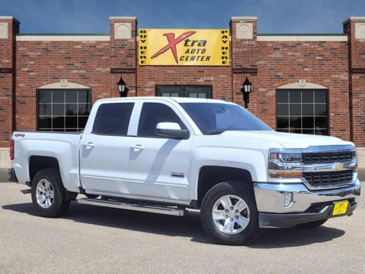 2018 Summit White Chevrolet Silverado 1500 LT (3GCUKREC7JG) with an 5.3L EcoTec3 5.3L V8 355hp 383ft. lbs. Direct Injection engine, 6-Speed Shiftable Automatic w/Overdrive transmission, located at 1401 N. Hobart, Pampa, TX, 79065, (806) 665-9872, 35.549953, -100.975098 - Photo#0