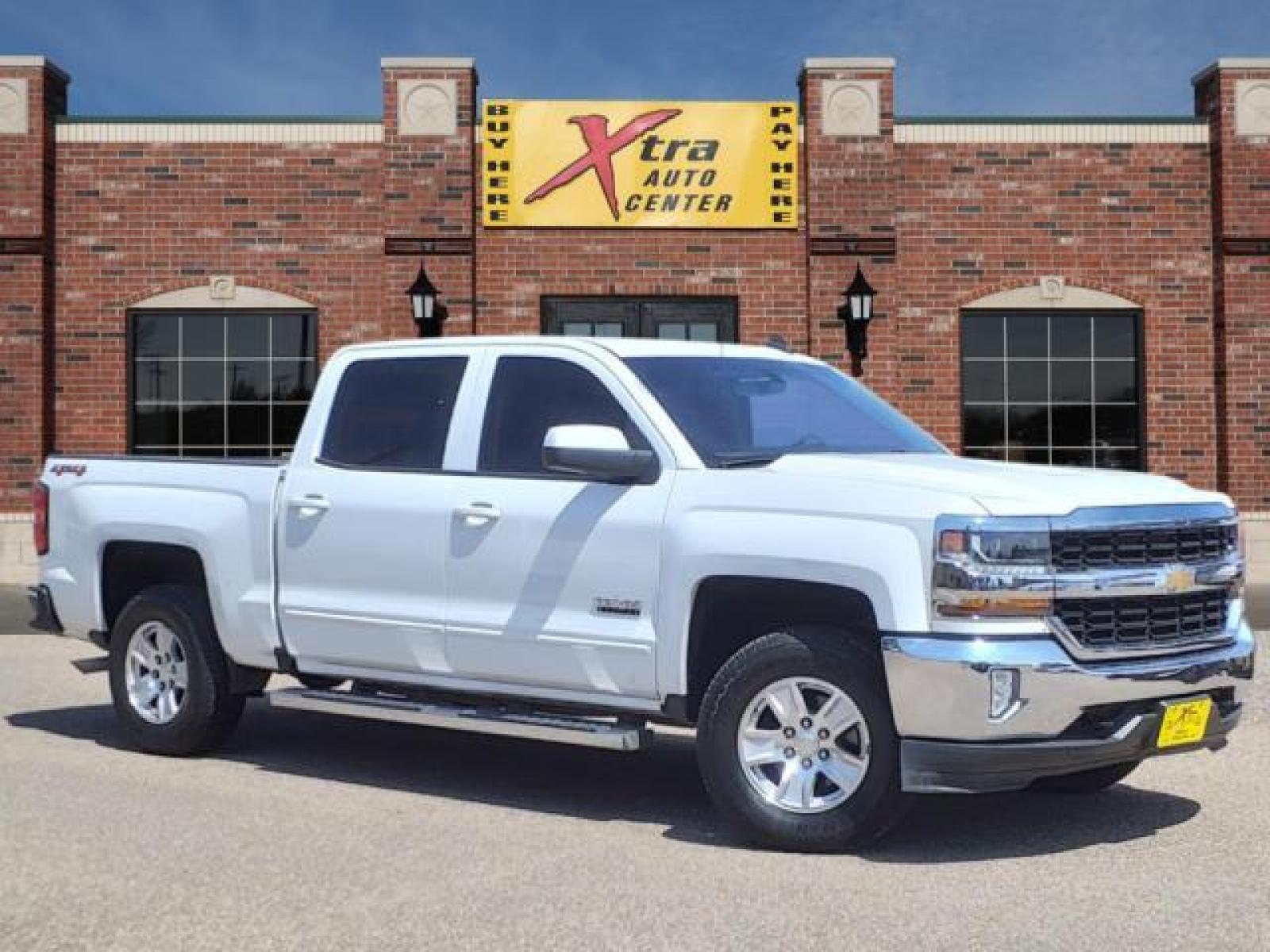 2018 Summit White Chevrolet Silverado 1500 LT (3GCUKREC7JG) with an 5.3L EcoTec3 5.3L V8 355hp 383ft. lbs. Direct Injection engine, 6-Speed Shiftable Automatic w/Overdrive transmission, located at 1401 N. Hobart, Pampa, TX, 79065, (806) 665-9872, 35.549953, -100.975098 - Photo #0