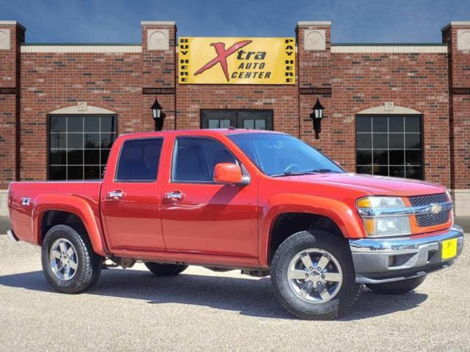 2012 Victory Red Chevrolet Colorado LT (1GCHTDFE7C8) with an 3.7L 3.7L I5 242hp 242ft. lbs. Sequential Multiport Fuel Injection engine, 4-Speed Automatic transmission, located at 1401 N. Hobart, Pampa, TX, 79065, (806) 665-9872, 35.549953, -100.975098 - Photo #0