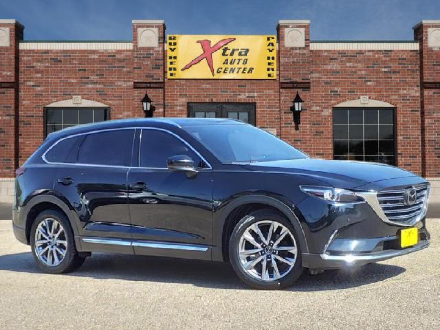 2018 Jet Black Mica Mazda CX-9 Grand Touring (JM3TCBDY8J0) with an 2.5L SKYACTIV-G 2.5L Turbo I4 250hp 310ft. lbs. Direct Injection engine, 6-Speed Shiftable Automatic transmission, located at 1401 N. Hobart, Pampa, TX, 79065, (806) 665-9872, 35.549953, -100.975098 - Photo#0