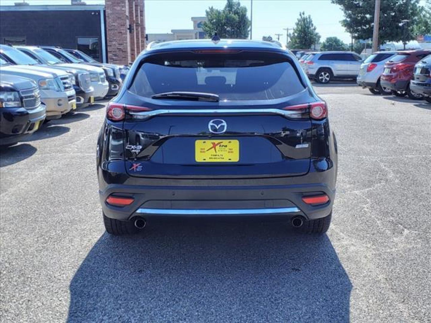 2018 Jet Black Mica Mazda CX-9 Grand Touring (JM3TCBDY8J0) with an 2.5L SKYACTIV-G 2.5L Turbo I4 250hp 310ft. lbs. Direct Injection engine, 6-Speed Shiftable Automatic transmission, located at 1401 N. Hobart, Pampa, TX, 79065, (806) 665-9872, 35.549953, -100.975098 - Photo#3