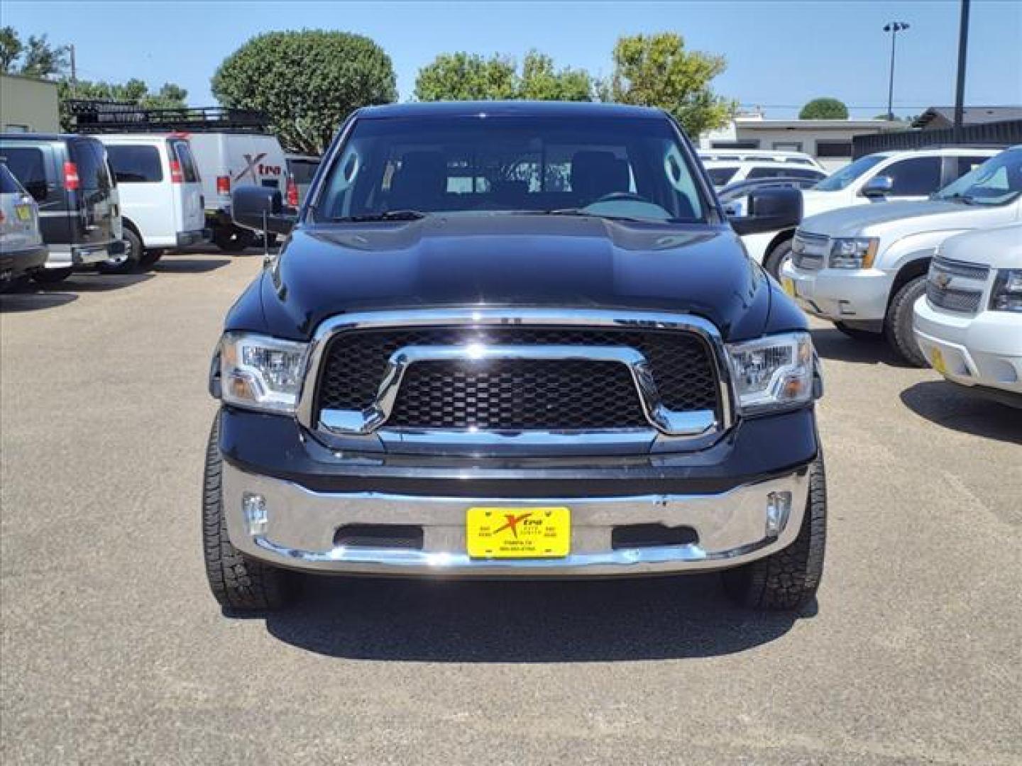 2014 Black Clear Coat RAM 1500 Big Horn (1C6RR7LT1ES) with an 5.7L HEMI 5.7L V8 395hp 407ft. lbs. Sequential Multiport Fuel Injection engine, 8-Speed Shiftable Automatic transmission, located at 1401 N. Hobart, Pampa, TX, 79065, (806) 665-9872, 35.549953, -100.975098 - Photo#1