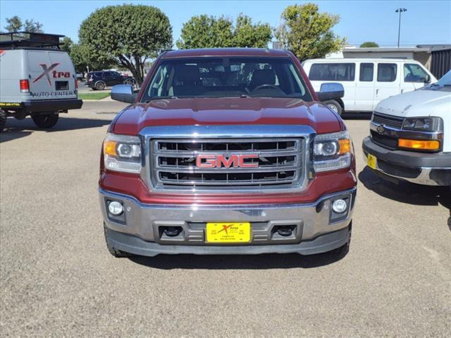 2014 Sonoma Red Metallic GMC Sierra 1500 SLT (3GTU2VEJ0EG) with an 6.2L EcoTec3 6.2L V8 420hp 460ft. lbs. Direct Injection engine, 6-Speed Shiftable Automatic w/Overdrive transmission, located at 1401 N. Hobart, Pampa, TX, 79065, (806) 665-9872, 35.549953, -100.975098 - Photo#1