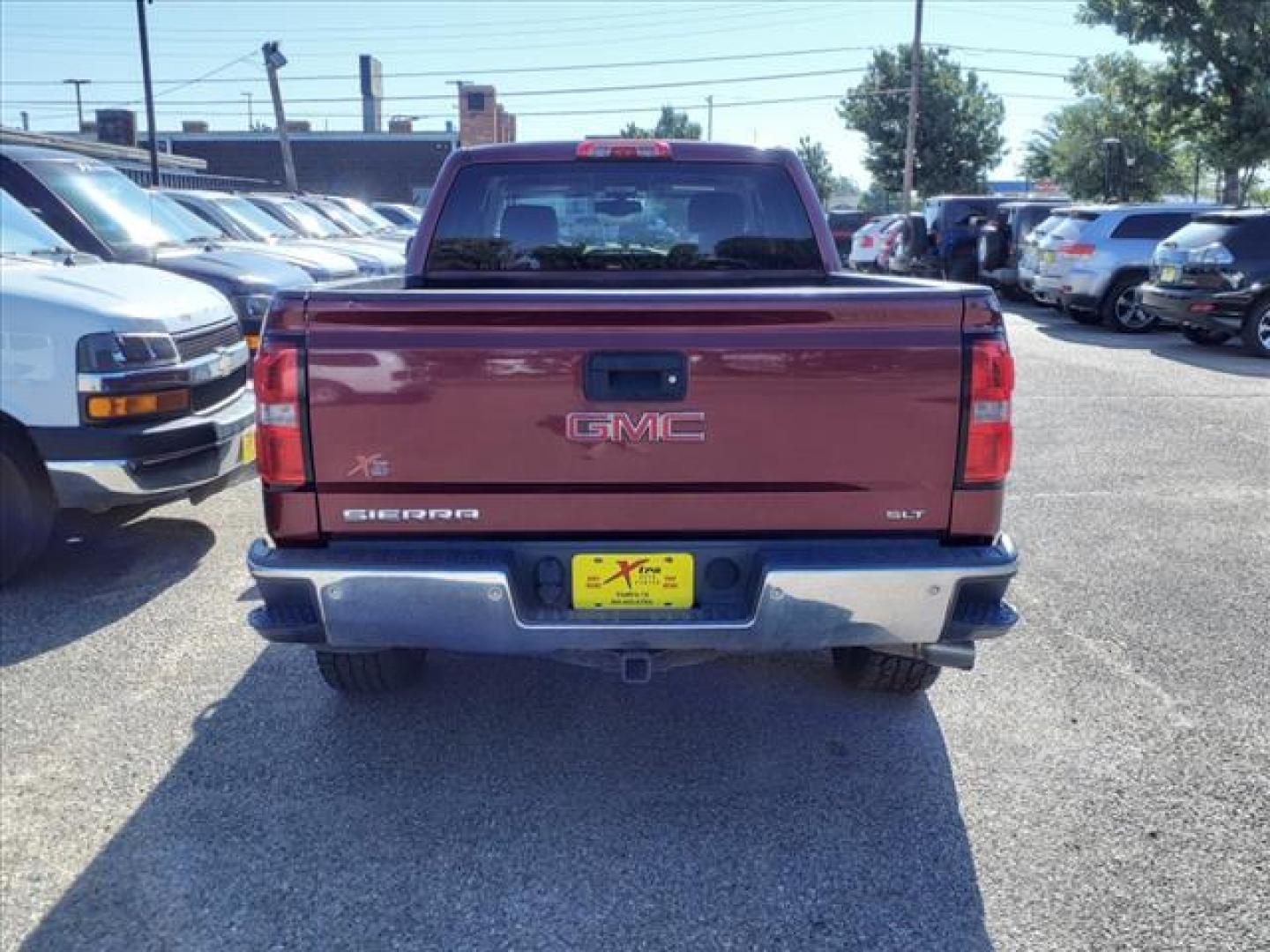 2014 Sonoma Red Metallic GMC Sierra 1500 SLT (3GTU2VEJ0EG) with an 6.2L EcoTec3 6.2L V8 420hp 460ft. lbs. Direct Injection engine, 6-Speed Shiftable Automatic w/Overdrive transmission, located at 1401 N. Hobart, Pampa, TX, 79065, (806) 665-9872, 35.549953, -100.975098 - Photo#3