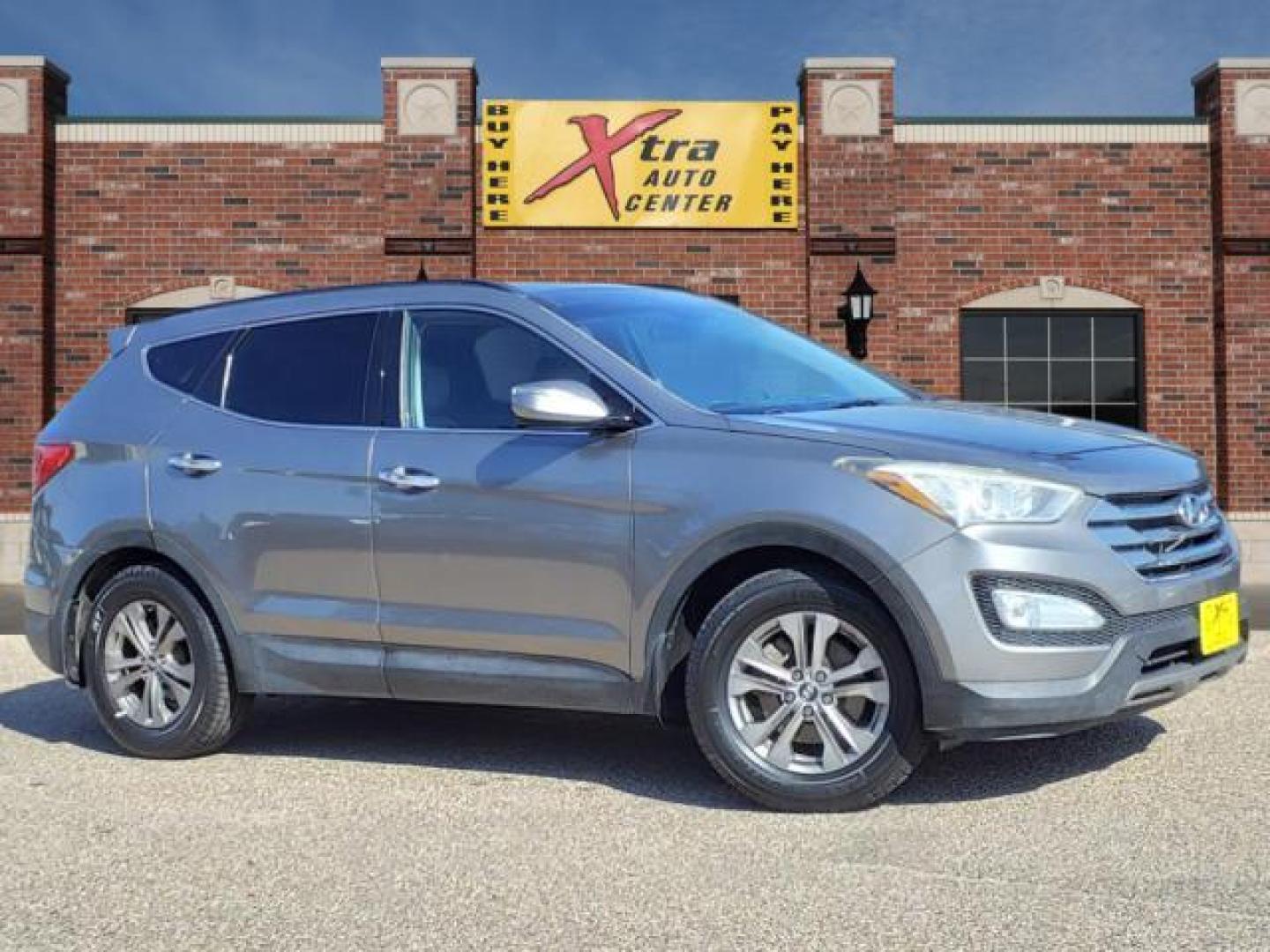 2014 Mineral Gray Hyundai SANTA FE Sport 2.4L (5XYZU3LB7EG) with an 2.4L 2.4L I4 190hp 181ft. lbs. Direct Injection engine, 6-Speed Shiftable Automatic transmission, located at 1401 N. Hobart, Pampa, TX, 79065, (806) 665-9872, 35.549953, -100.975098 - Photo#0