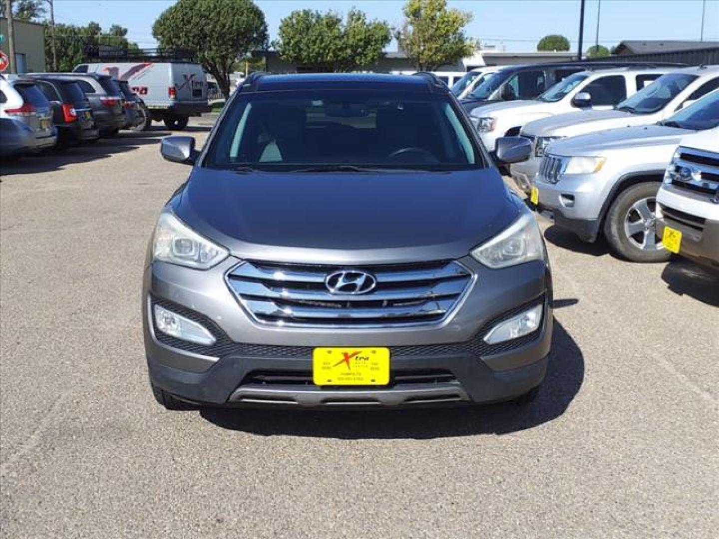 2014 Mineral Gray Hyundai SANTA FE Sport 2.4L (5XYZU3LB7EG) with an 2.4L 2.4L I4 190hp 181ft. lbs. Direct Injection engine, 6-Speed Shiftable Automatic transmission, located at 1401 N. Hobart, Pampa, TX, 79065, (806) 665-9872, 35.549953, -100.975098 - Photo#1