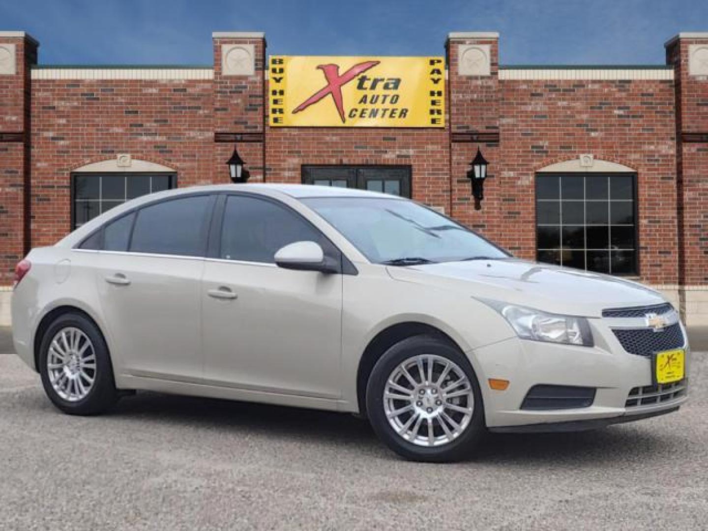 2011 Gold Mist Metallic Chevrolet Cruze ECO (1G1PJ5S92B7) with an 1.4L Ecotec 1.4L Turbo I4 138hp 148ft. lbs. Sequential Multiport Fuel Injection engine, 6-Speed Shiftable Automatic transmission, located at 1401 N. Hobart, Pampa, TX, 79065, (806) 665-9872, 35.549953, -100.975098 - Photo#0