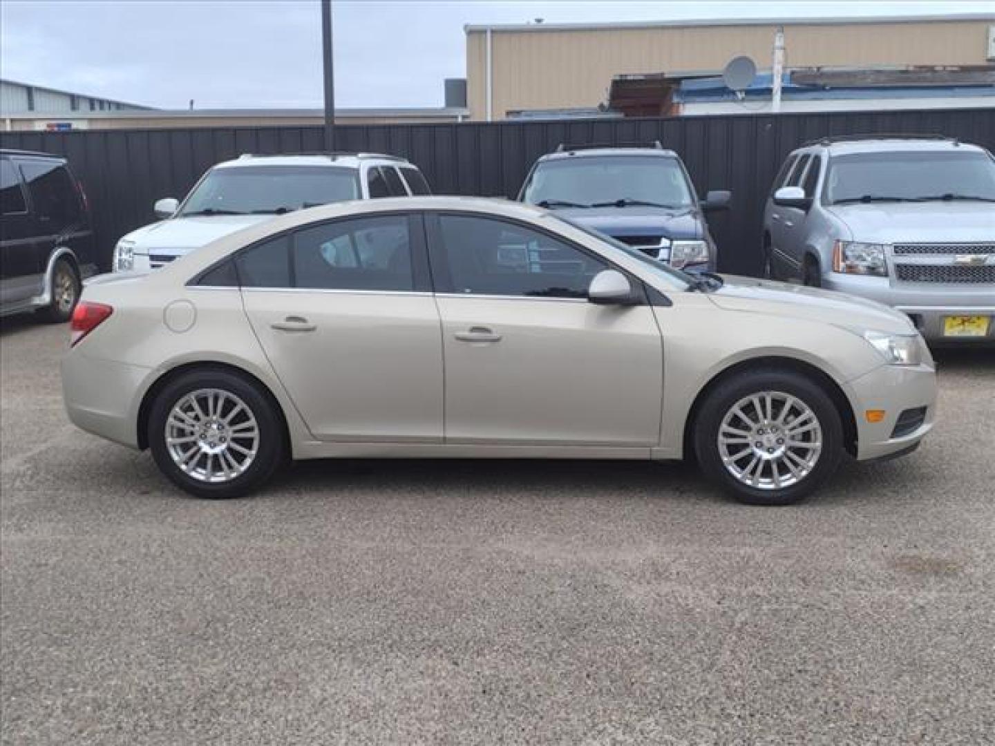 2011 Gold Mist Metallic Chevrolet Cruze ECO (1G1PJ5S92B7) with an 1.4L Ecotec 1.4L Turbo I4 138hp 148ft. lbs. Sequential Multiport Fuel Injection engine, 6-Speed Shiftable Automatic transmission, located at 1401 N. Hobart, Pampa, TX, 79065, (806) 665-9872, 35.549953, -100.975098 - Photo#2