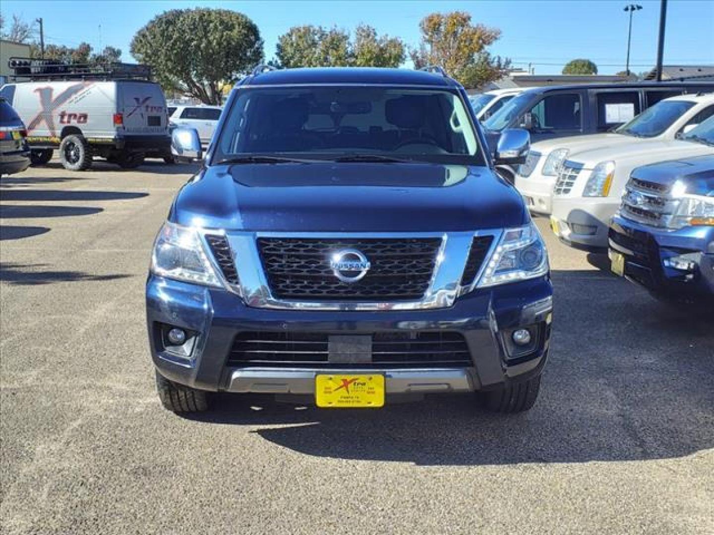 2019 Hermosa Blue Pearl Bw5 Nissan Armada SL (JN8AY2ND6K9) with an 5.6L 5.6L V8 390hp 394ft. lbs. Direct Injection engine, 7-Speed Shiftable Automatic transmission, located at 1401 N. Hobart, Pampa, TX, 79065, (806) 665-9872, 35.549953, -100.975098 - Photo#1