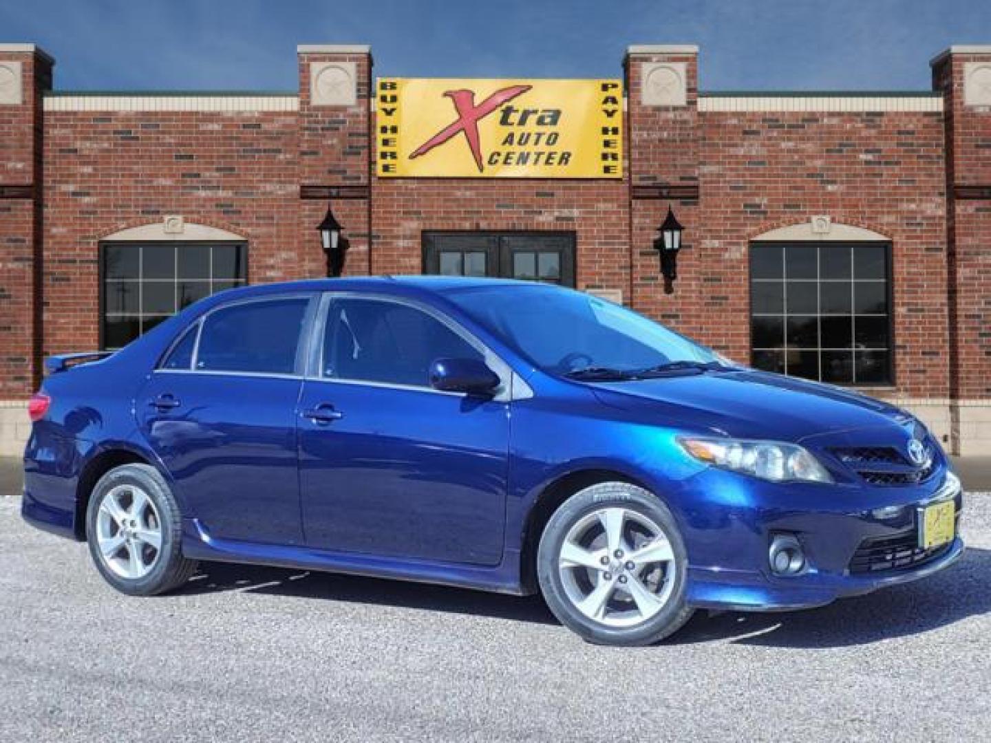 2012 Nautical Blue Metallic 8s6 Toyota Corolla S (5YFBU4EE9CP) with an 1.8L 1.8L I4 132hp 128ft. lbs. Sequential Multiport Fuel Injection engine, 4-Speed Automatic transmission, located at 1401 N. Hobart, Pampa, TX, 79065, (806) 665-9872, 35.549953, -100.975098 - Photo#0