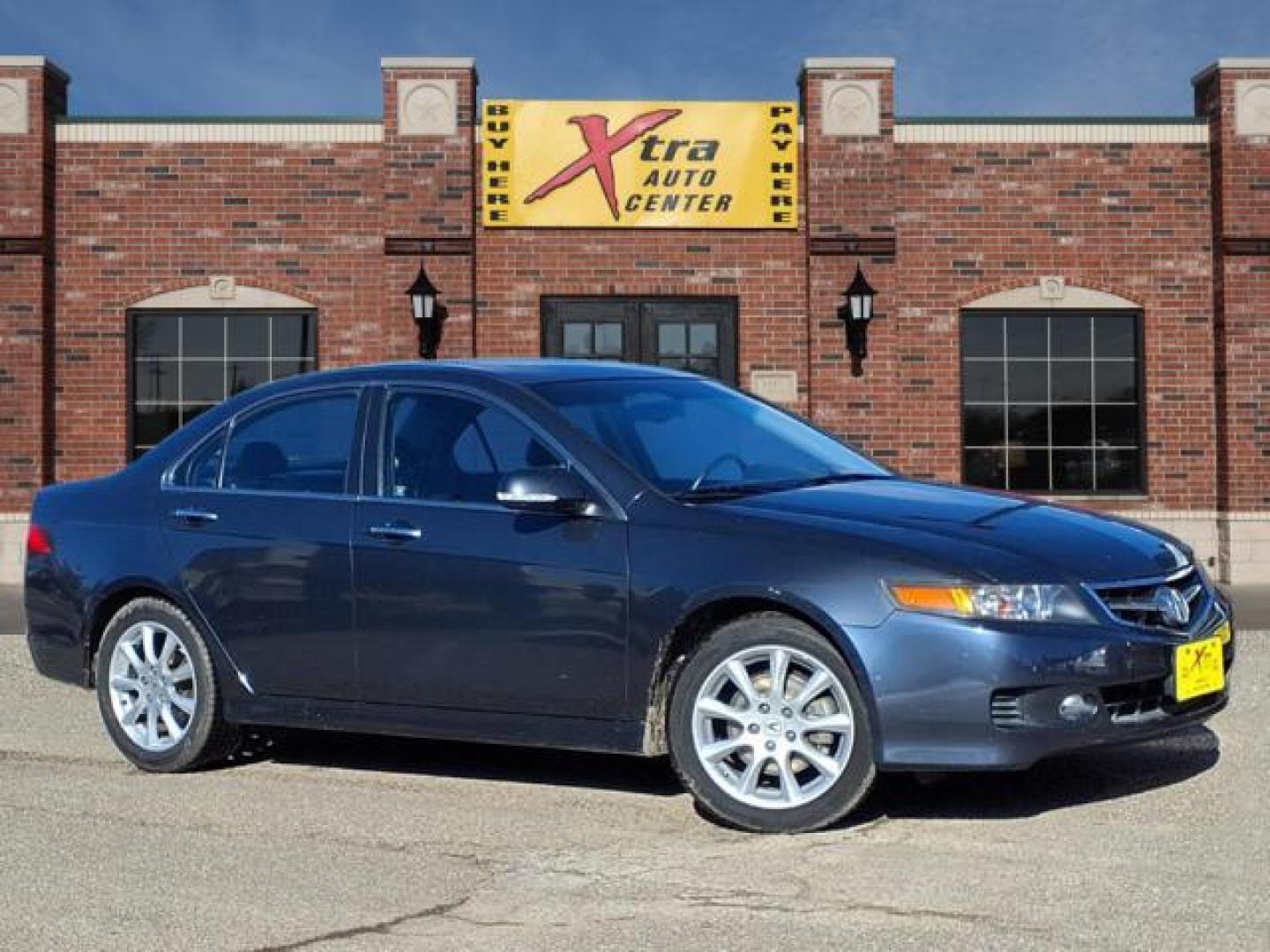 2006 Carbon Gray Pearl Nh-658p Acura TSX w/Navi (JH4CL96986C) with an 2.4L 2L NA I4 double overhead cam (DOHC) 16V Fuel Injected engine, 5-Speed Shiftable Automatic transmission, located at 1401 N. Hobart, Pampa, TX, 79065, (806) 665-9872, 35.549953, -100.975098 - Photo#0