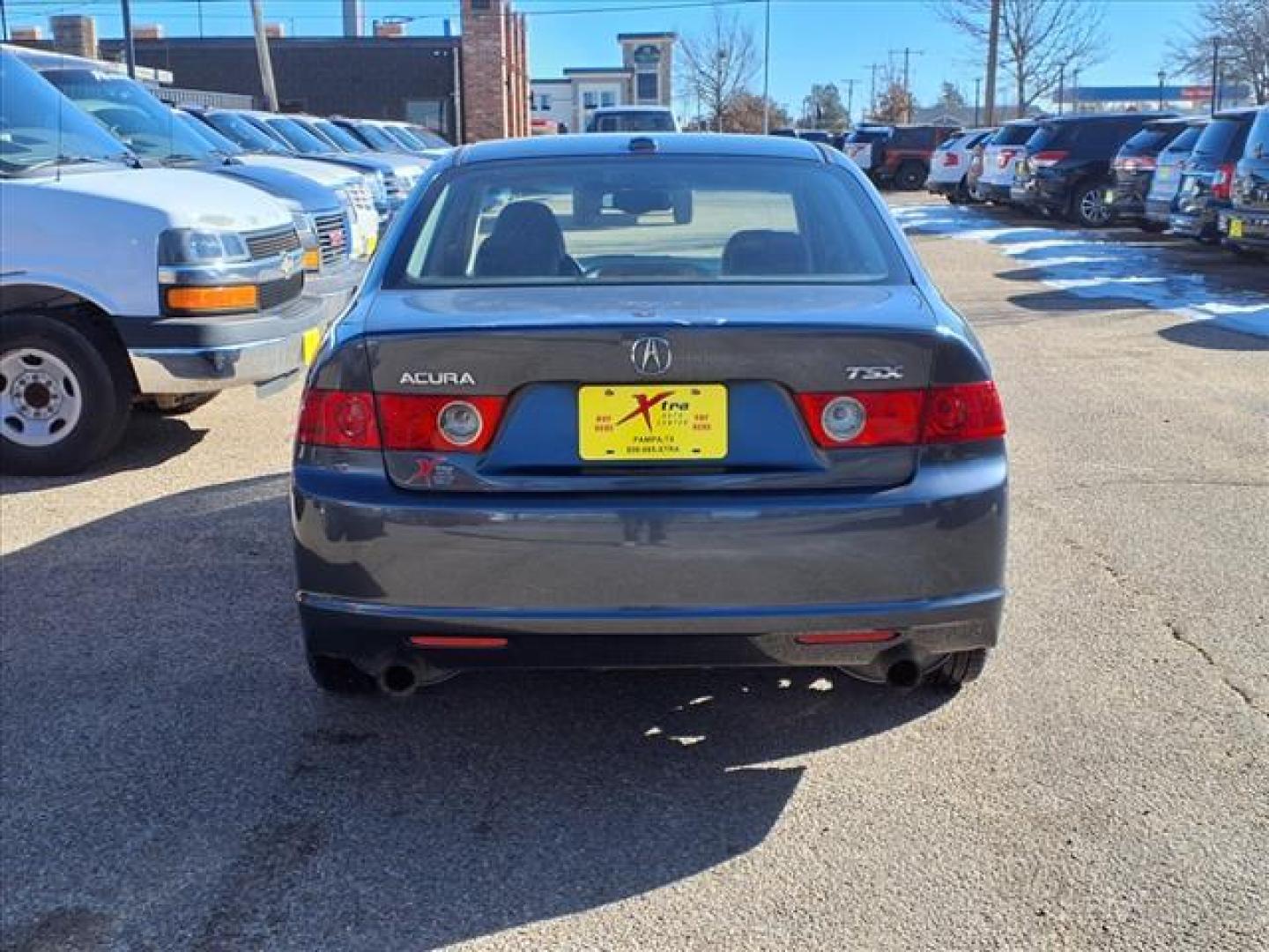 2006 Carbon Gray Pearl Nh-658p Acura TSX w/Navi (JH4CL96986C) with an 2.4L 2L NA I4 double overhead cam (DOHC) 16V Fuel Injected engine, 5-Speed Shiftable Automatic transmission, located at 1401 N. Hobart, Pampa, TX, 79065, (806) 665-9872, 35.549953, -100.975098 - Photo#3