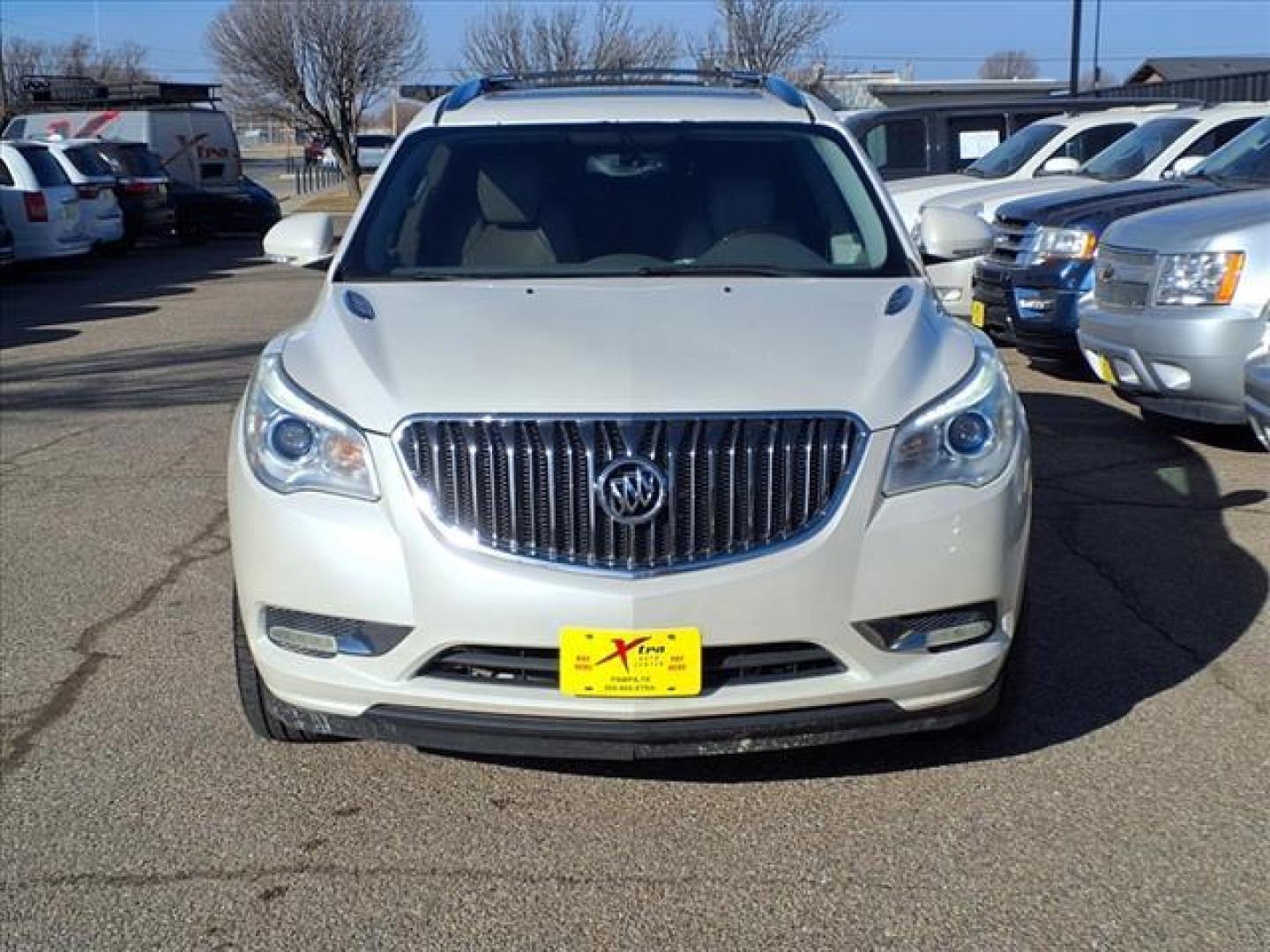 2013 White Buick Enclave Premium (5GAKRDKD1DJ) with an 3.6L 6 Cylinder Fuel Injected engine, Automatic transmission, located at 1401 N. Hobart, Pampa, TX, 79065, (806) 665-9872, 35.549953, -100.975098 - Photo#1