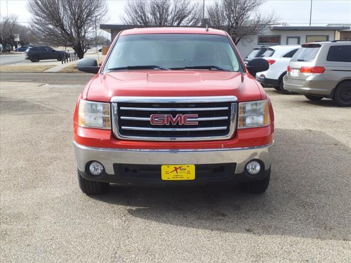 2013 Fire Red GMC Sierra 1500 SLE (3GTP2VE71DG) with an 5.3L Vortec 5.3L Flex Fuel V8 315hp 335ft. lbs. Sequential-Port F.I. engine, 6-Speed Shiftable Automatic transmission, located at 1401 N. Hobart, Pampa, TX, 79065, (806) 665-9872, 35.549953, -100.975098 - Photo#1