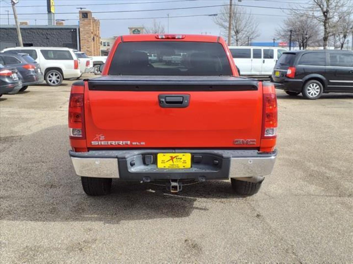 2013 Fire Red GMC Sierra 1500 SLE (3GTP2VE71DG) with an 5.3L Vortec 5.3L Flex Fuel V8 315hp 335ft. lbs. Sequential-Port F.I. engine, 6-Speed Shiftable Automatic transmission, located at 1401 N. Hobart, Pampa, TX, 79065, (806) 665-9872, 35.549953, -100.975098 - Photo#3