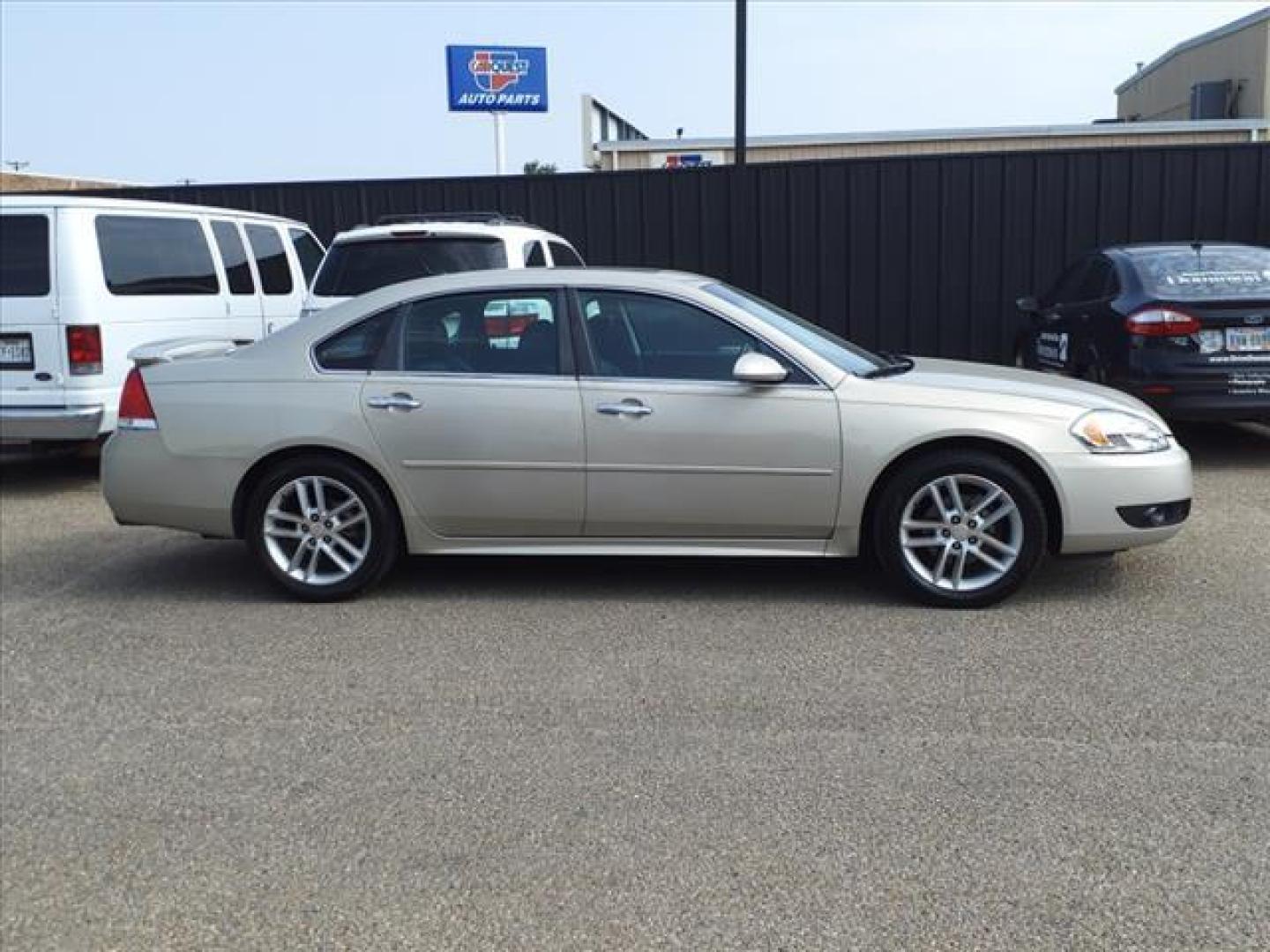 2012 Gold Mist Metallic Chevrolet Impala LTZ (2G1WC5E35C1) with an 3.6L 3.6L Flex Fuel V6 300hp 262ft. lbs. Direct Injection engine, 6-Speed Shiftable Automatic w/Overdrive transmission, located at 1401 N. Hobart, Pampa, TX, 79065, (806) 665-9872, 35.549953, -100.975098 - Photo#2