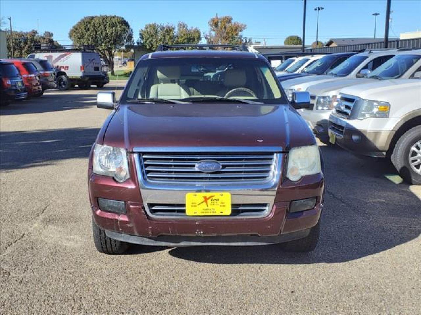 2006 Dark Cherry Clearcoat Metallic Hh Ford Explorer Limited (1FMEU65856U) with an 4.6L 4L NA V8 single overhead cam (SOHC) 24V Fuel Injected engine, 6-Speed Automatic transmission, located at 1401 N. Hobart, Pampa, TX, 79065, (806) 665-9872, 35.549953, -100.975098 - Photo#1