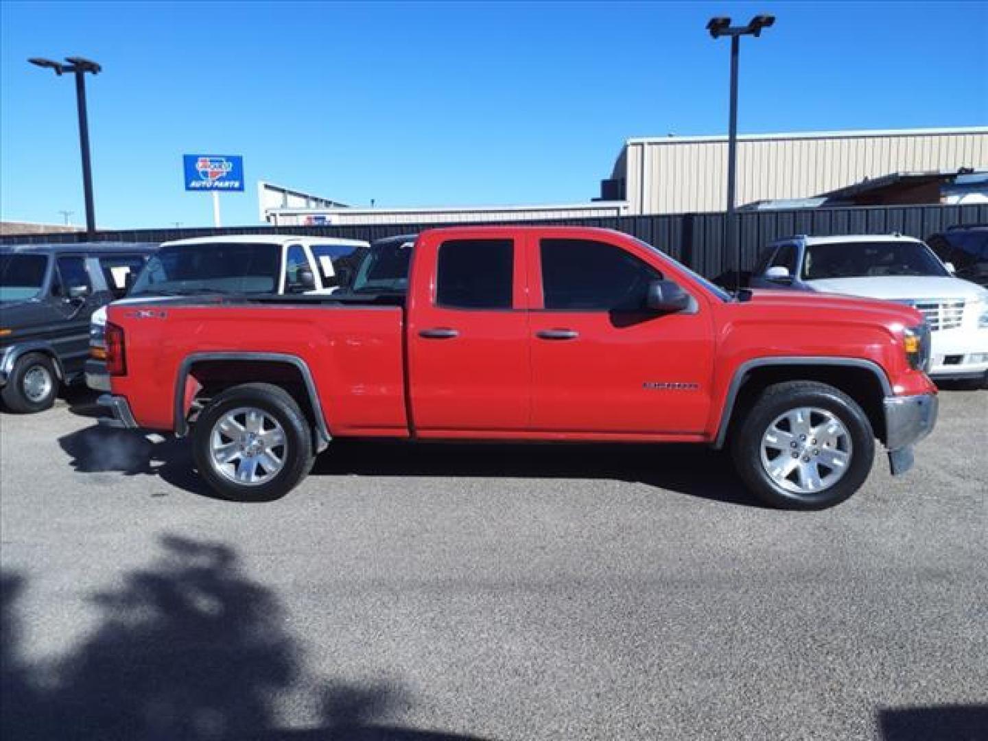 2014 Fire Red Gcn GMC Sierra 1500 Base (1GTV2TEH8EZ) with an 4.3L EcoTec3 4.3L Flex Fuel V6 285hp 305ft. lbs. Direct Injection engine, 6-Speed Shiftable Automatic w/Overdrive transmission, located at 1401 N. Hobart, Pampa, TX, 79065, (806) 665-9872, 35.549953, -100.975098 - Photo#2