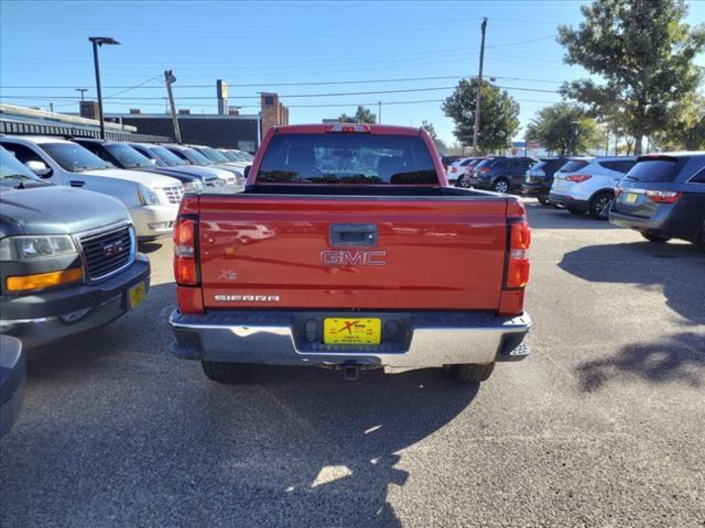 2014 Fire Red Gcn GMC Sierra 1500 Base (1GTV2TEH8EZ) with an 4.3L EcoTec3 4.3L Flex Fuel V6 285hp 305ft. lbs. Direct Injection engine, 6-Speed Shiftable Automatic w/Overdrive transmission, located at 1401 N. Hobart, Pampa, TX, 79065, (806) 665-9872, 35.549953, -100.975098 - Photo#3