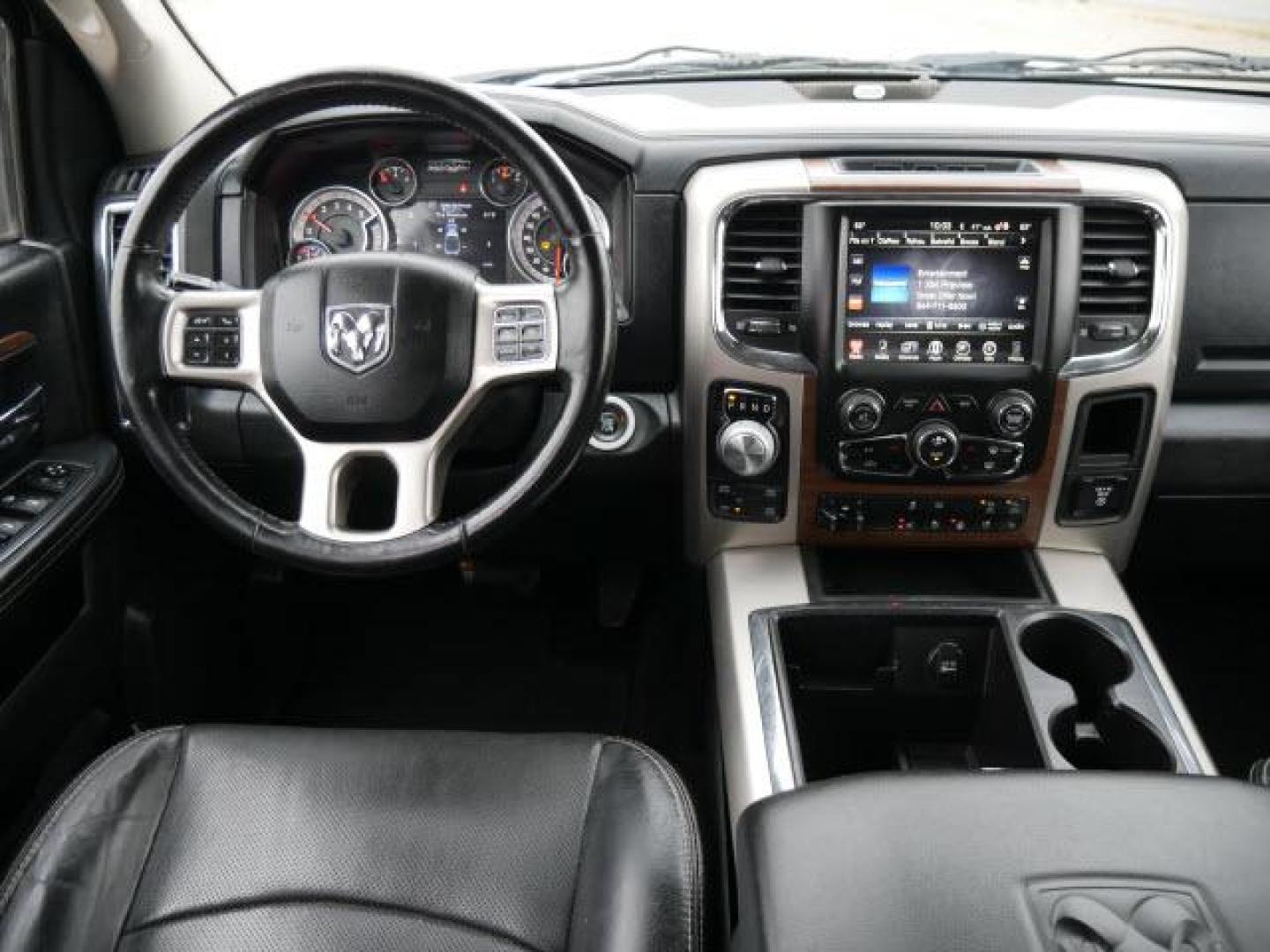 2015 Bright Silver Metallic Clear Coat RAM 1500 Laramie (1C6RR7NM2FS) with an 3.0 6 Cylinder Common Rail Direct Injection engine, Automatic transmission, located at 1401 N. Hobart, Pampa, TX, 79065, (806) 665-9872, 35.549953, -100.975098 - Photo#9