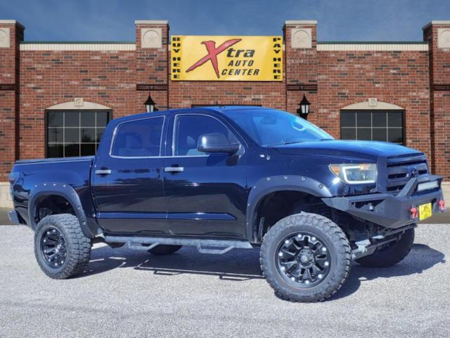 2012 Black 202 Toyota Tundra Grade (5TFDW5F19CX) with an 5.7L 5.7L Flex Fuel V8 381hp 401ft. lbs. Sequential Multiport Fuel Injection engine, 6-Speed Shiftable Automatic transmission, located at 1401 N. Hobart, Pampa, TX, 79065, (806) 665-9872, 35.549953, -100.975098 - Photo#0