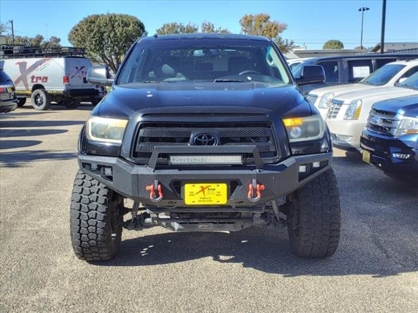 2012 Black 202 Toyota Tundra Grade (5TFDW5F19CX) with an 5.7L 5.7L Flex Fuel V8 381hp 401ft. lbs. Sequential Multiport Fuel Injection engine, 6-Speed Shiftable Automatic transmission, located at 1401 N. Hobart, Pampa, TX, 79065, (806) 665-9872, 35.549953, -100.975098 - Photo#1