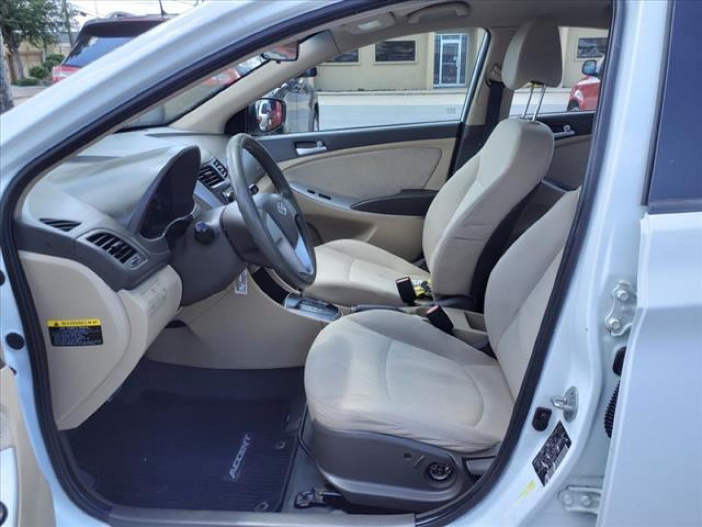 2014 Century White Hyundai ACCENT GLS (KMHCT4AE8EU) with an 1.6L 1.6L I4 138hp 123ft. lbs. Direct Injection engine, 6-Speed Shiftable Automatic transmission, located at 1401 N. Hobart, Pampa, TX, 79065, (806) 665-9872, 35.549953, -100.975098 - Photo#9