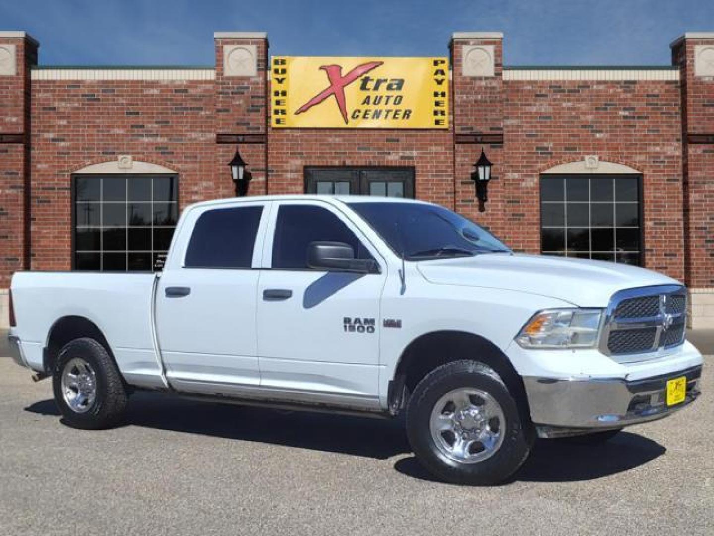 2013 Bright White Clear Coat RAM 1500 Tradesman (1C6RR7ST5DS) with an 5.7L HEMI 5.7L V8 395hp 407ft. lbs. Sequential Multiport Fuel Injection engine, 6-Speed Automatic transmission, located at 1401 N. Hobart, Pampa, TX, 79065, (806) 665-9872, 35.549953, -100.975098 - Photo#0