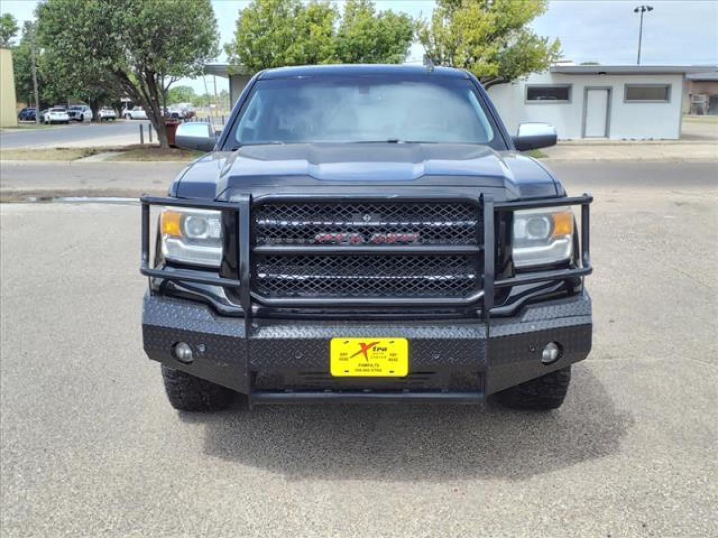 2014 Onyx Black GMC Sierra 1500 SLT (3GTU2VEC9EG) with an 5.3L EcoTec3 5.3L Flex Fuel V8 355hp 383ft. lbs. Direct Injection engine, 6-Speed Shiftable Automatic w/Overdrive transmission, located at 1401 N. Hobart, Pampa, TX, 79065, (806) 665-9872, 35.549953, -100.975098 - Photo#1