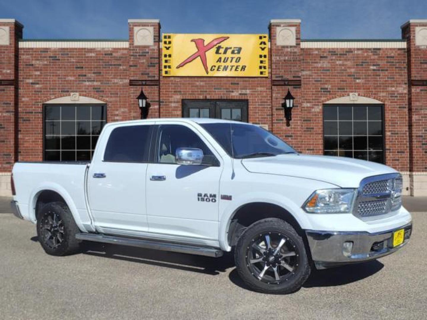 2013 White RAM 1500 Laramie (1C6RR7NT6DS) with an 5.7L HEMI 5.7L V8 395hp 407ft. lbs. Sequential Multiport Fuel Injection engine, 8-Speed Shiftable Automatic transmission, located at 1401 N. Hobart, Pampa, TX, 79065, (806) 665-9872, 35.549953, -100.975098 - Photo#0